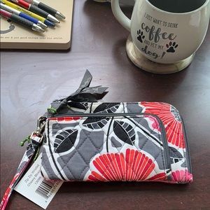 NWT Vera Bradley Cherry Blossoms Wristlet